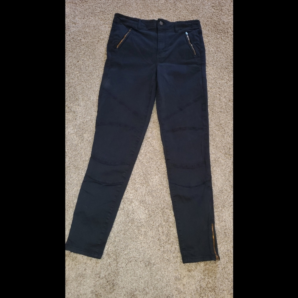 Women's American Eagle Black Pants Super High-Rise Jegging Super Stretch 14 Long
